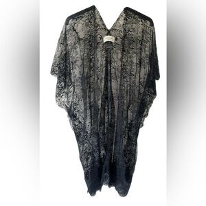 Loyd/Ford Black Lace Overlay Coat Coverup - SUPER CUTE